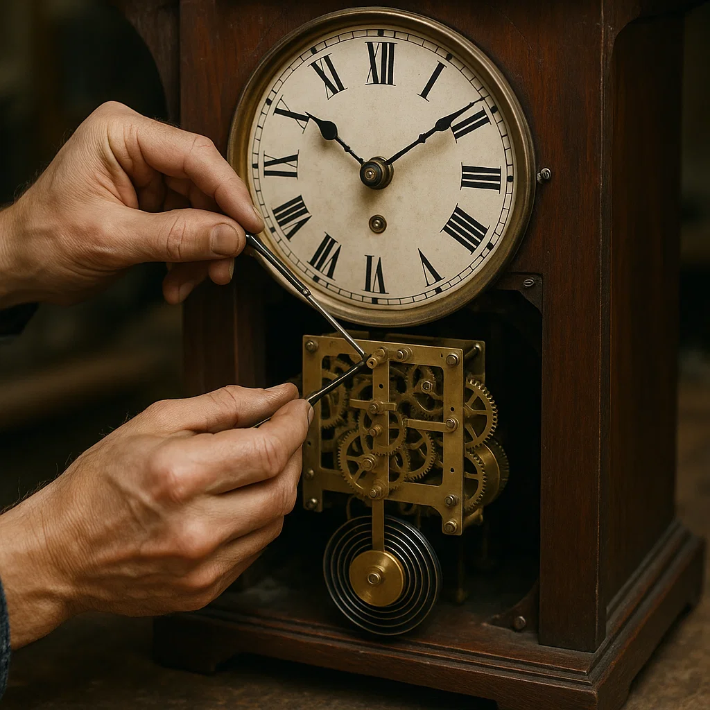 Réparation mécanisme horloge carillon
